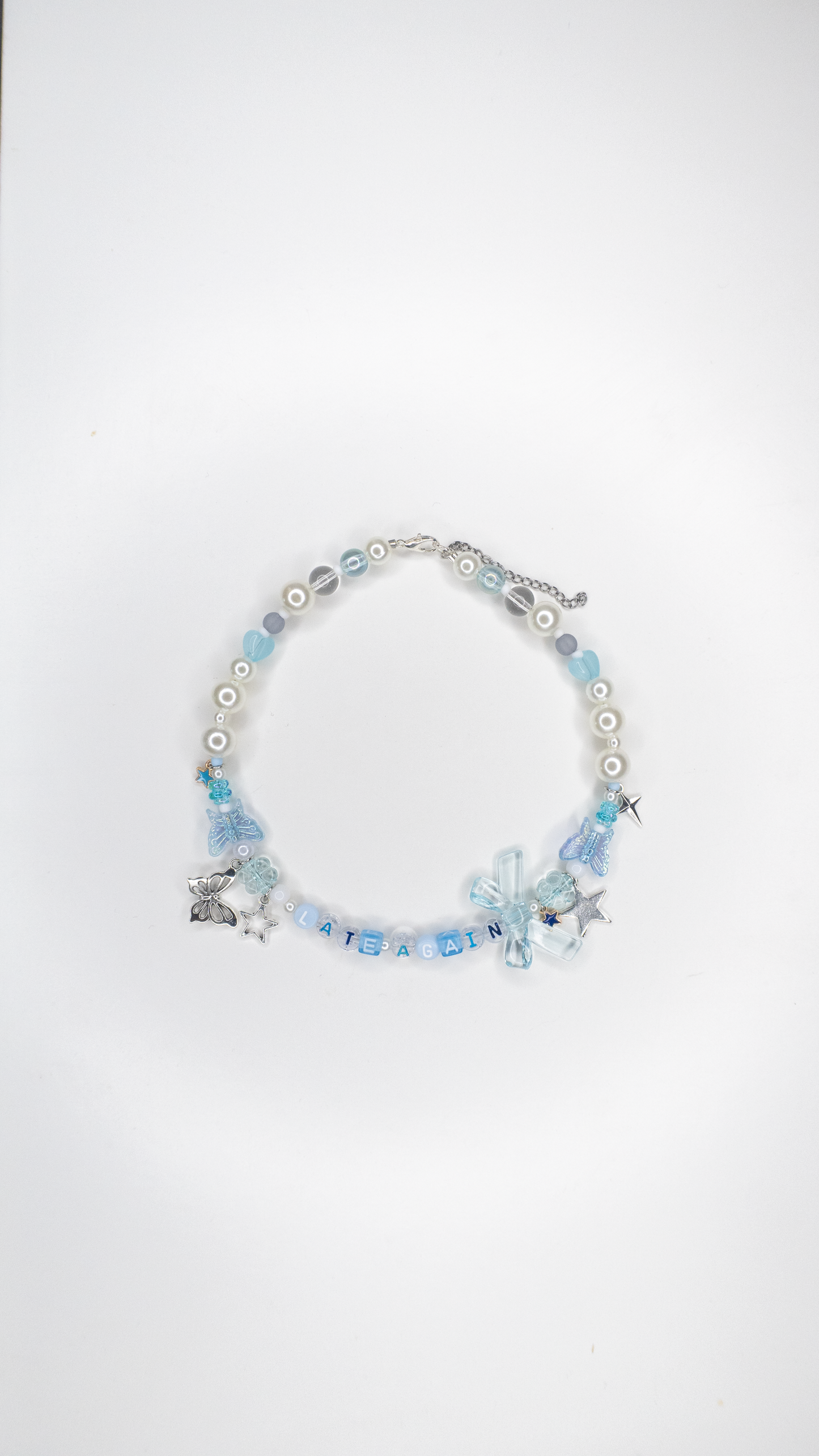 Late Again Choker-baby blue