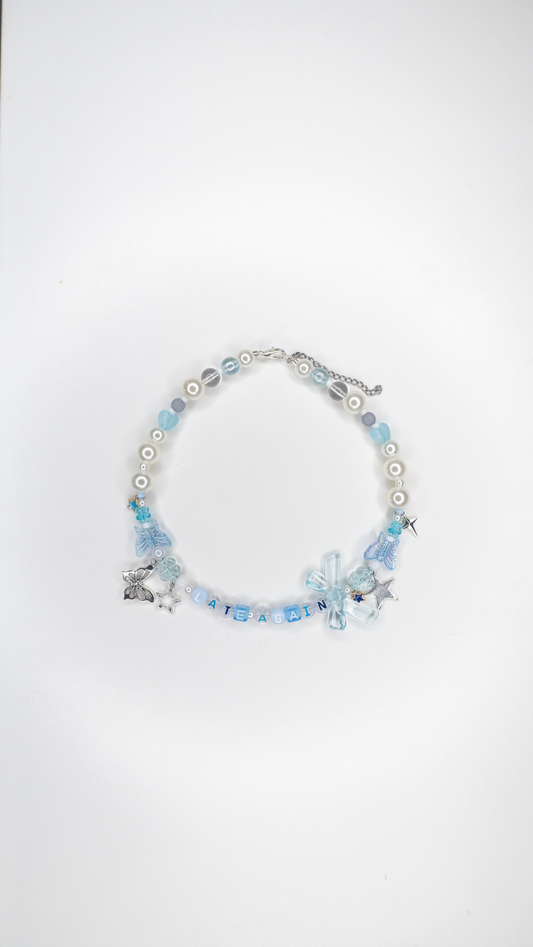 Late Again Choker-baby blue